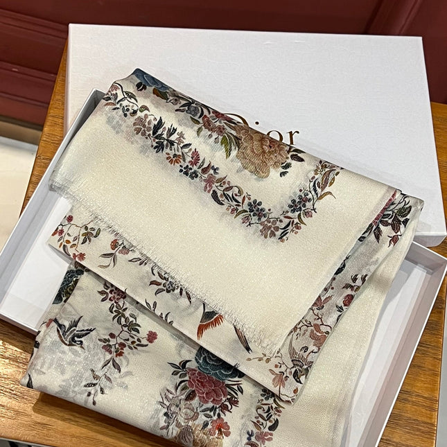SCARF 200 CM IN WHITE MIX COLORFUL CASHMERE 413823
