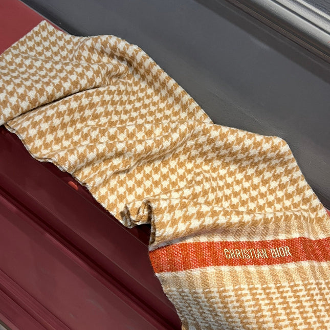 SCARF 190 CM IN PEANUT BROWN MIX WHITE CASHMERE 416802