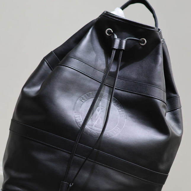 RIVE GAUCHE BACKPACK 49 IN BLACK CALFSKIN