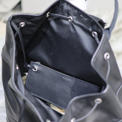 RIVE GAUCHE BACKPACK 49 IN BLACK CALFSKIN