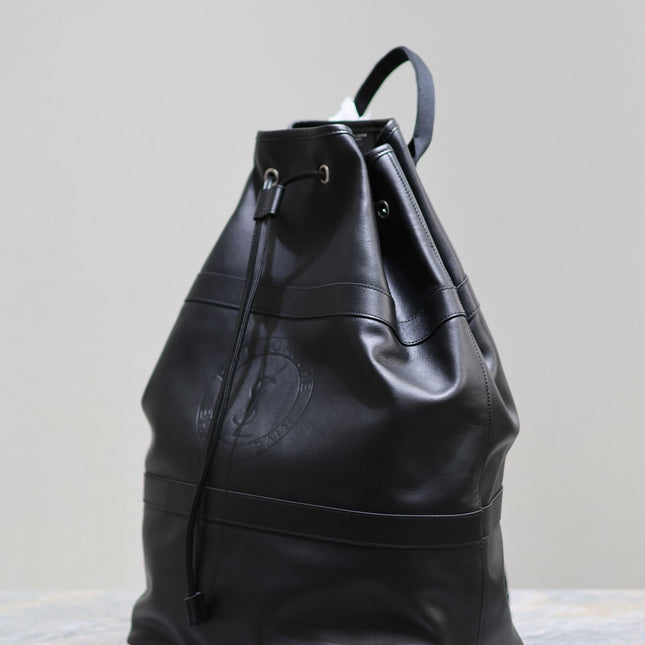 RIVE GAUCHE BACKPACK 49 IN BLACK CALFSKIN
