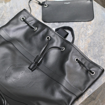 RIVE GAUCHE BACKPACK 49 IN BLACK CALFSKIN
