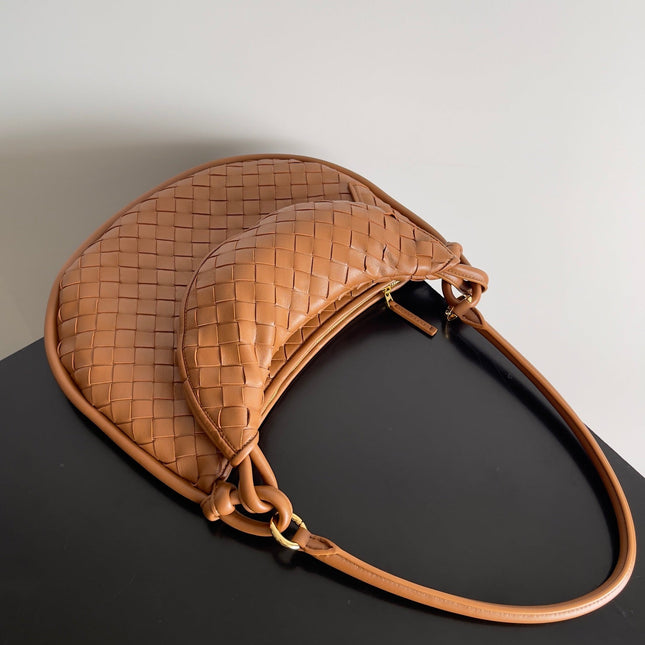 MEDIUM GEMELLI SHOULDER BAG 36 IN BROWN LAMBSKIN