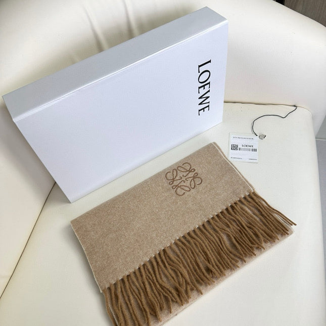 SCARF 180 CM IN CAMEL BEIGE CASHMERE 383863