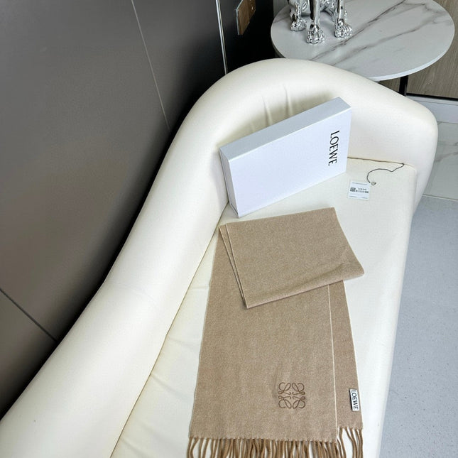 SCARF 180 CM IN CAMEL BEIGE CASHMERE 383863
