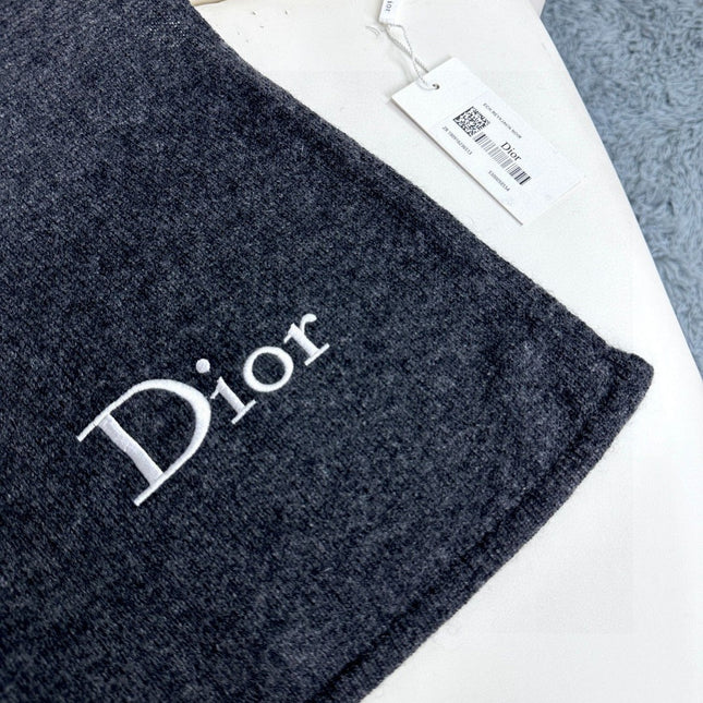 SCARF 190 CM IN BLACK MIX WHITE CARO CASHMERE 388127