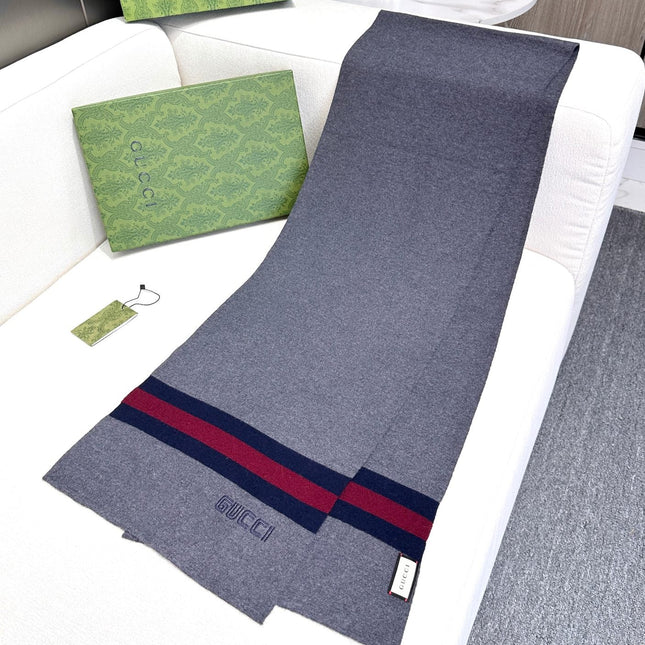 SCARF 180 CM IN SHARK GRAY CASHMERE 398451