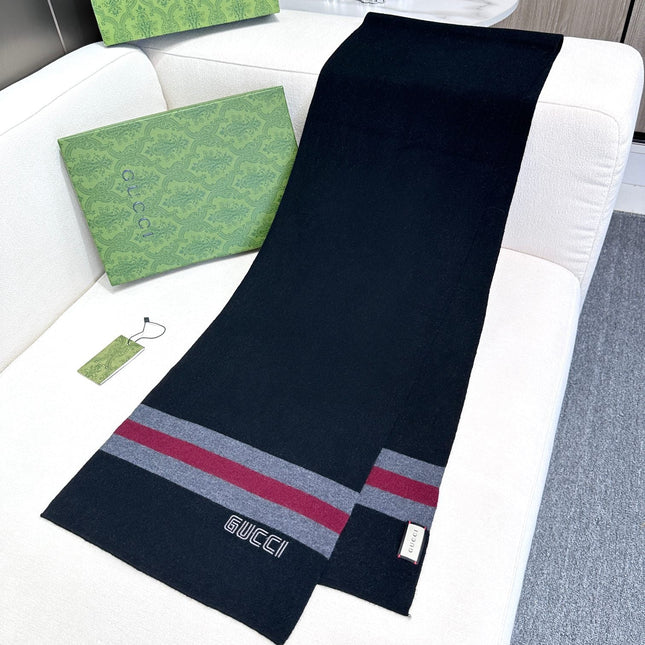 SCARF 180 CM IN BLACK CASHMERE 398453