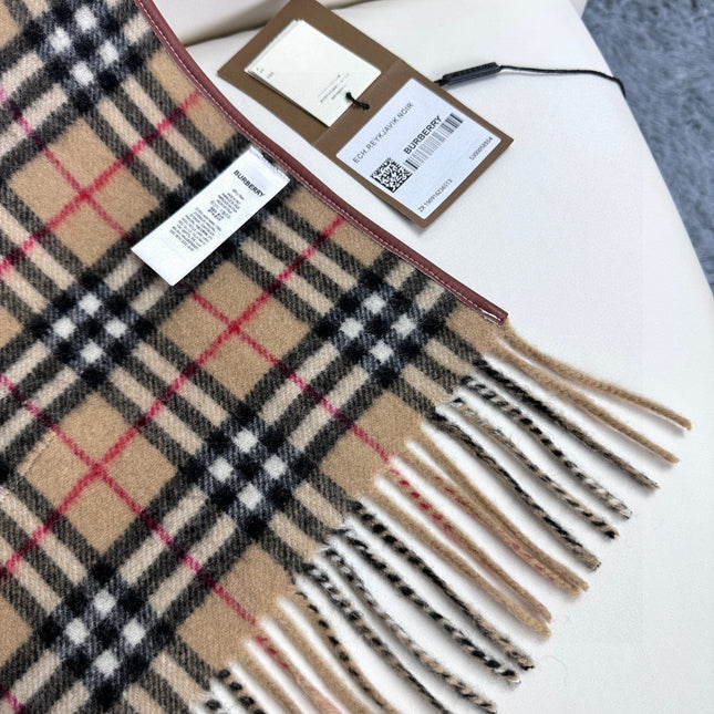CHECK CAPE IN SAND BROWN WOOL 410154