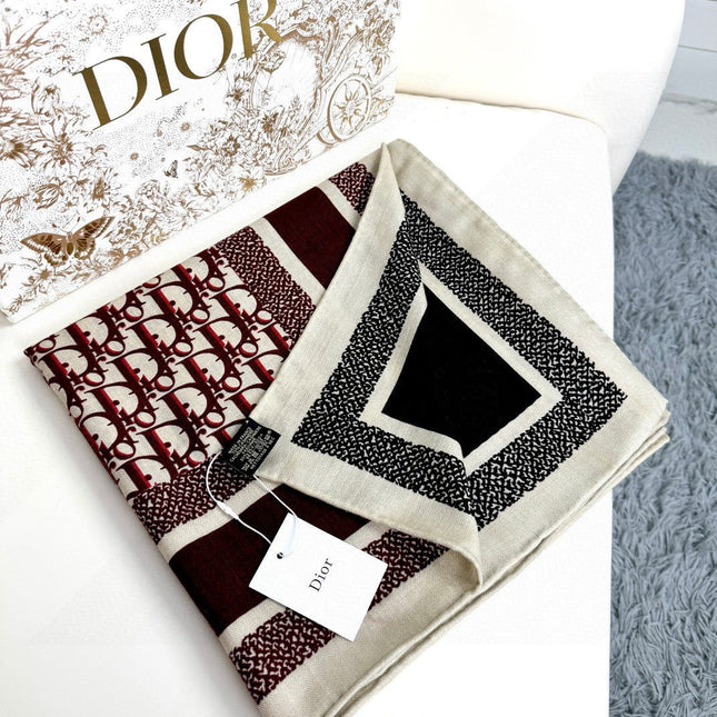 MONOGRAM SQUARE SCARF 140 CM IN COLORFUL CASHMERE AND SILK 413741