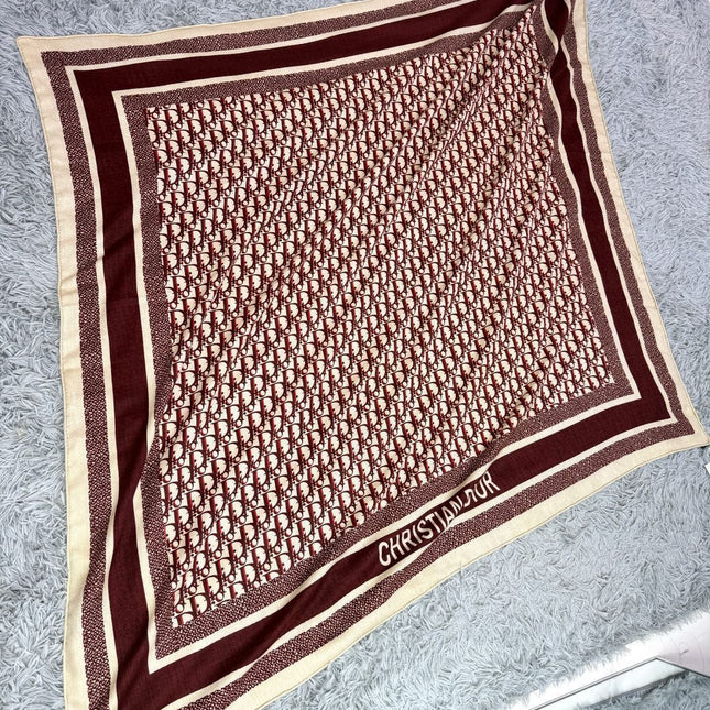 MONOGRAM SQUARE SCARF 140 CM IN COLORFUL CASHMERE AND SILK 413741