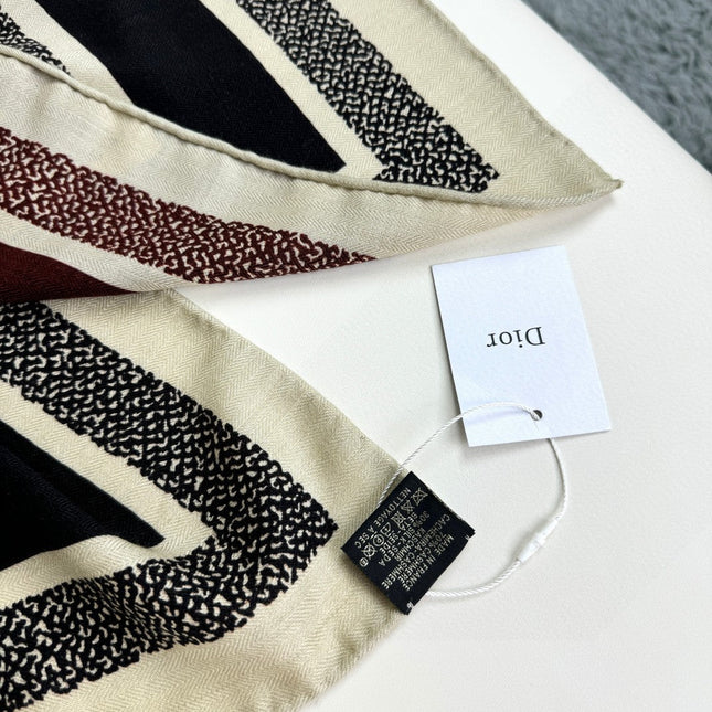 MONOGRAM SQUARE SCARF 140 CM IN COLORFUL CASHMERE AND SILK 413741