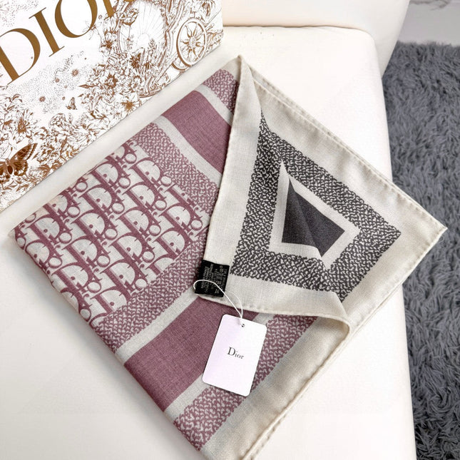 MONOGRAM SQUARE SCARF 140 CM IN COLORFUL CASHMERE AND SILK 413743