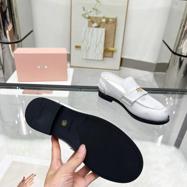 PENNY LOAFERS IN WHITE BLEACHED CALFSKIN