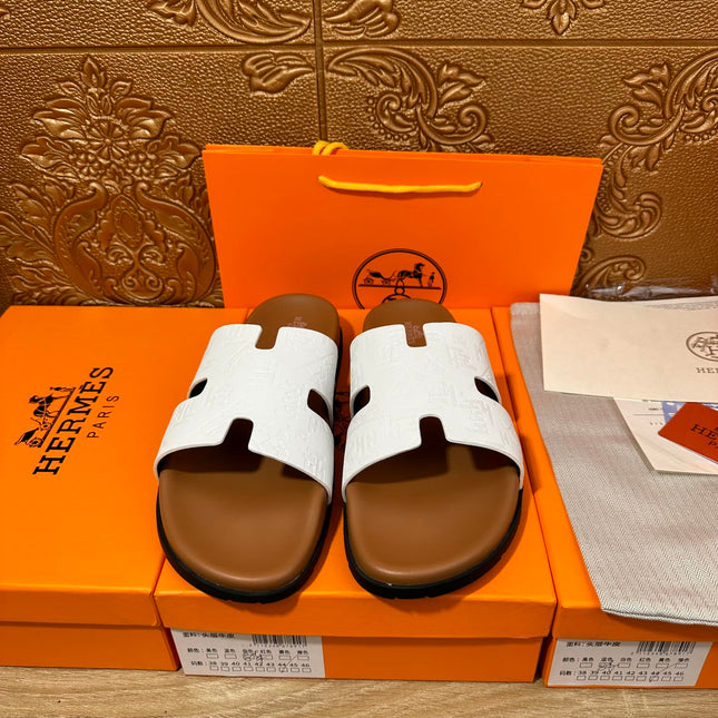 HM IZMIR SLIPPER WHITE CALFSKIN