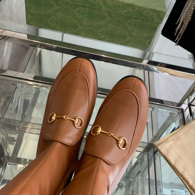 GG KNEE HIGH BOOTS WITH HORSEBIT IN CHOCOLATE BROWN CALFSKIN