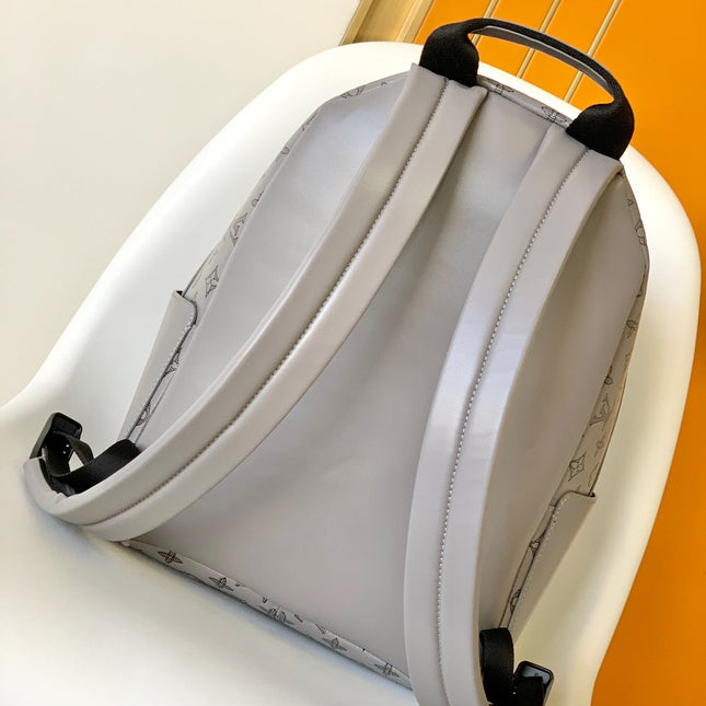 DISCOVERY BACKPACK 38 IN GREY MONOGRAM ECLIPSE CANVAS AND TAURILLON