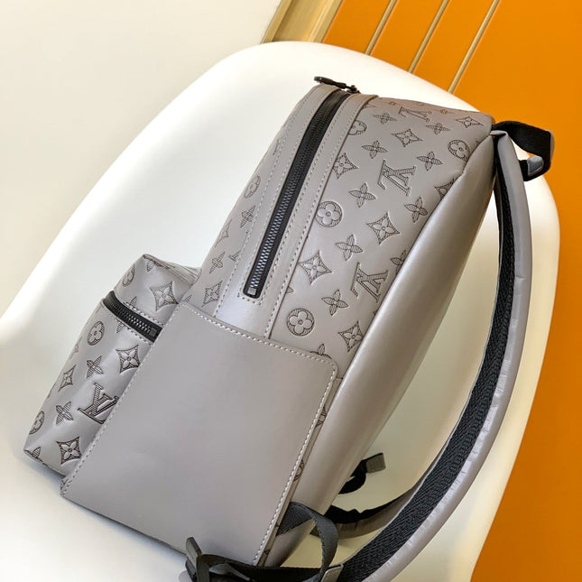 DISCOVERY BACKPACK 38 IN GREY MONOGRAM ECLIPSE CANVAS AND TAURILLON