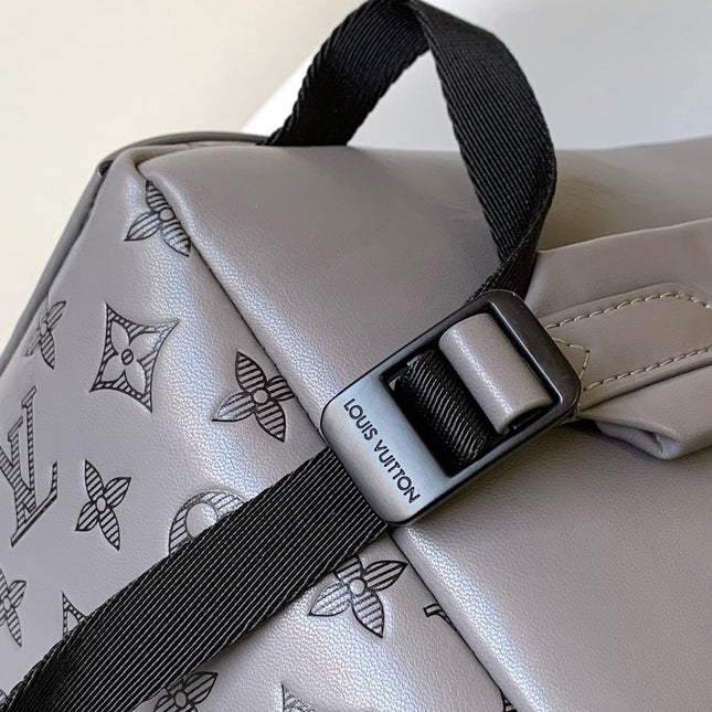 DISCOVERY BACKPACK 38 IN GREY MONOGRAM ECLIPSE CANVAS AND TAURILLON