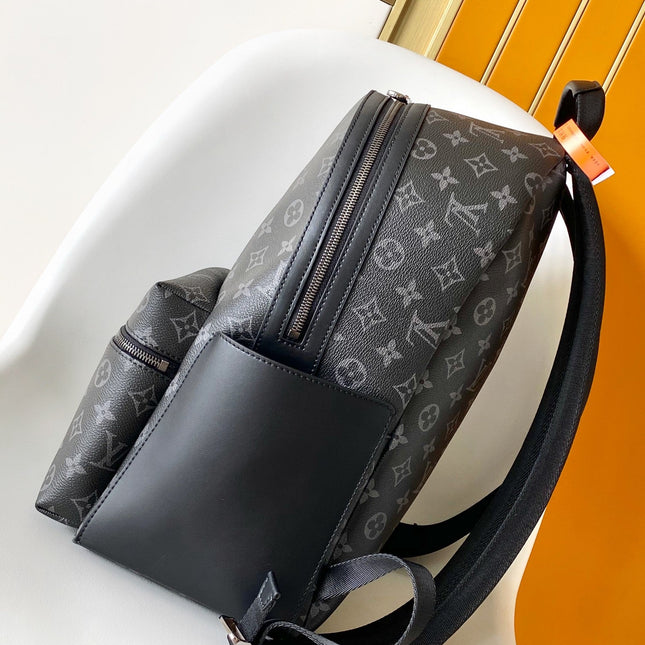 DISCOVERY BACKPACK 38 IN BLACK MONOGRAM ECLIPSE CANVAS AND TAURILLON