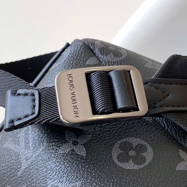 DISCOVERY BACKPACK 38 IN BLACK MONOGRAM ECLIPSE CANVAS AND TAURILLON