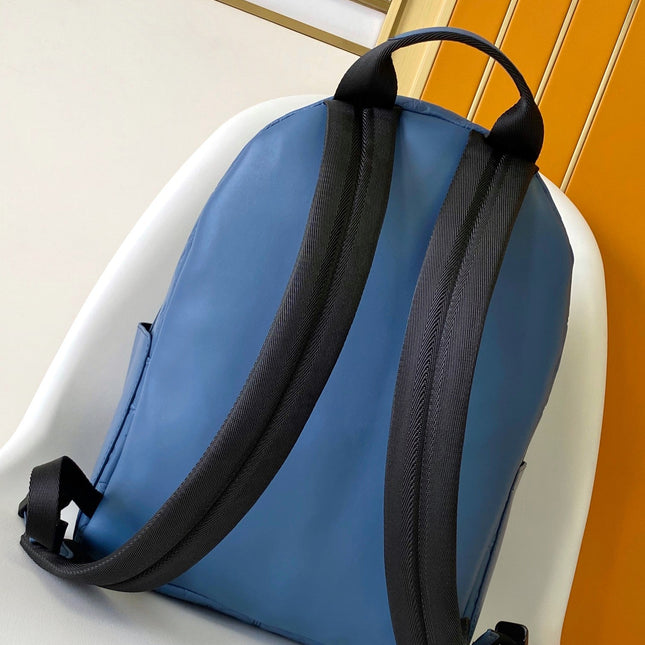 DISCOVERY BACKPACK 38 IN BLUE MONOGRAM ECLIPSE CANVAS AND TAURILLON