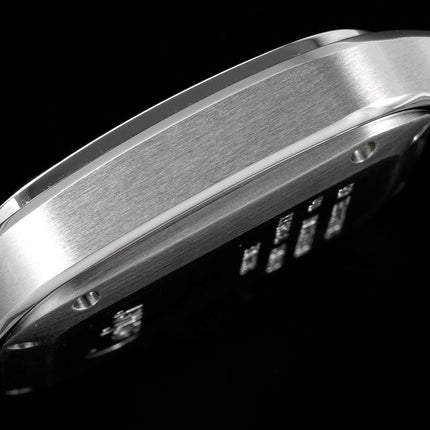 SANTOS MEDIUM MODEL DE CARTIER WATCH SILVER CASE WITH NAVY BLUE DIAL