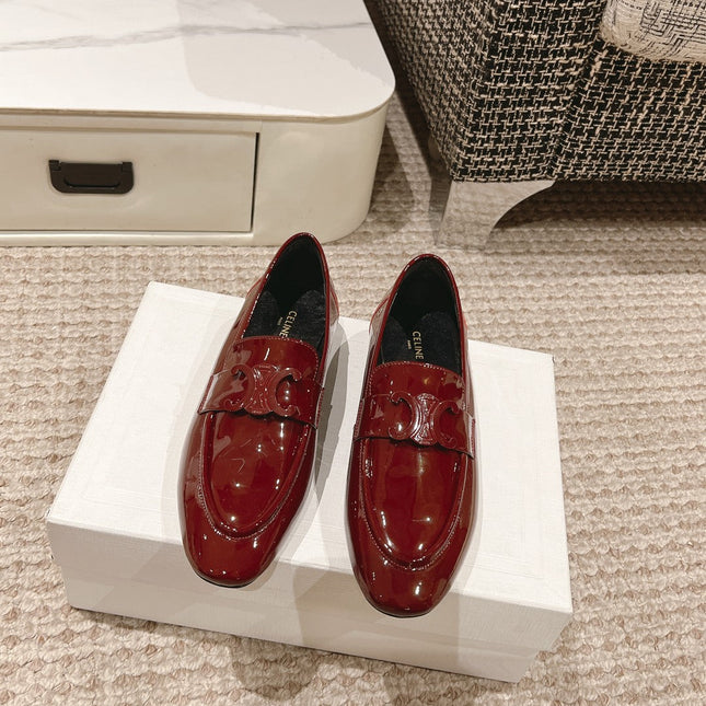 TRIOMPHE LOAFER IN CRIMSON RED PATENT CALFSKIN