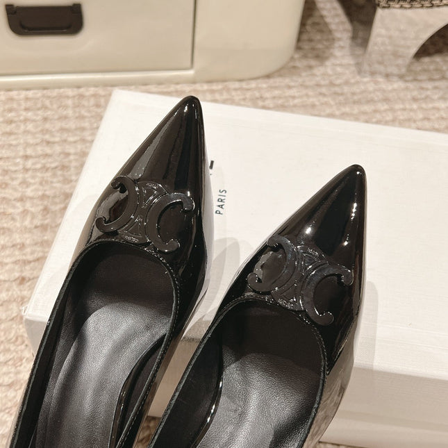 HIGH PUMP 5 CM IN BLACK PATENT CALFSKIN