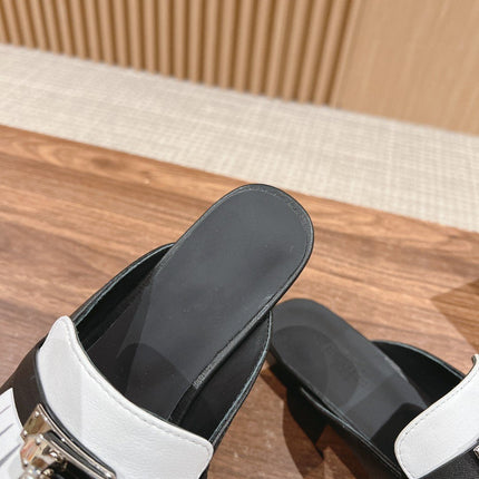 0Z Mule Fringed Black/White