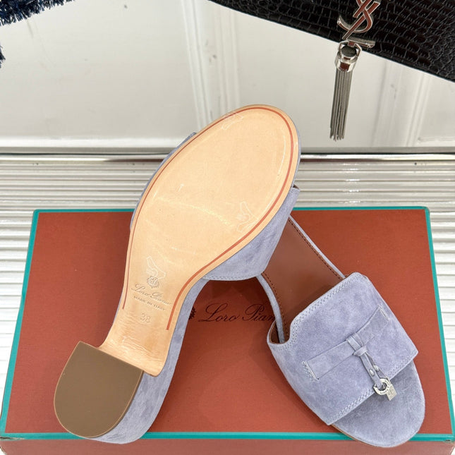 HIGH HEELS IN GREY SUEDUE AND LAMBSKIN