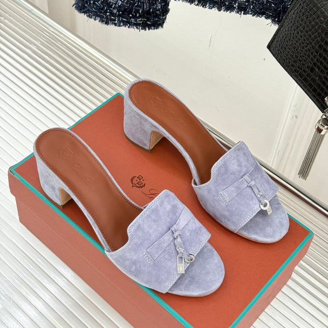 HIGH HEELS IN GREY SUEDUE AND LAMBSKIN