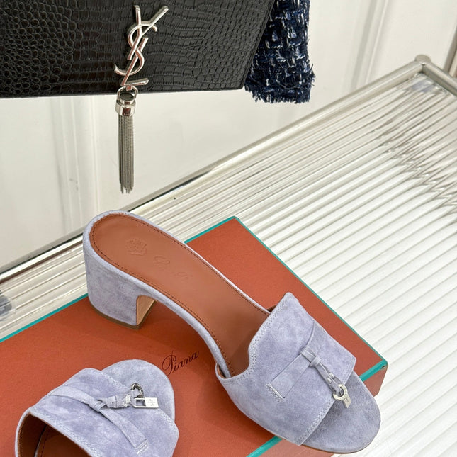 HIGH HEELS IN GREY SUEDUE AND LAMBSKIN