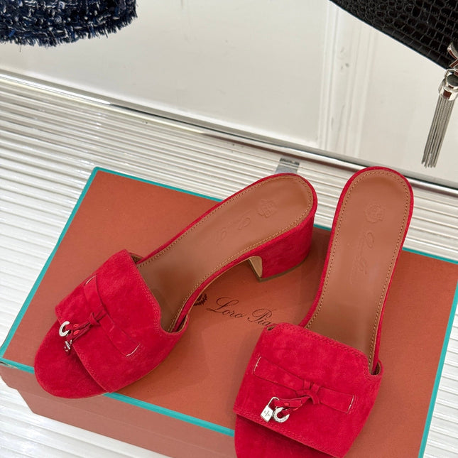 HIGH HEELS IN RED SUEDUE AND LAMBSKIN