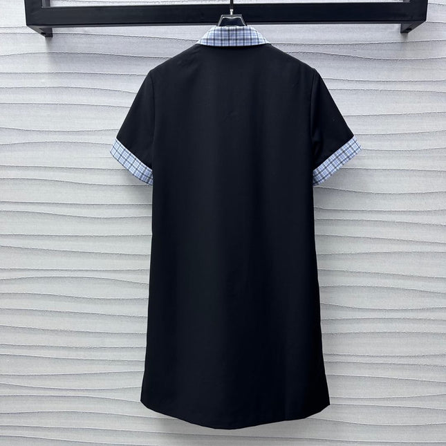 MIU 25S PATCHWORK PLAID DRESS 264573