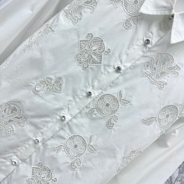 LV 25S EMBROIDERED HOLLOW SHIRT 264718