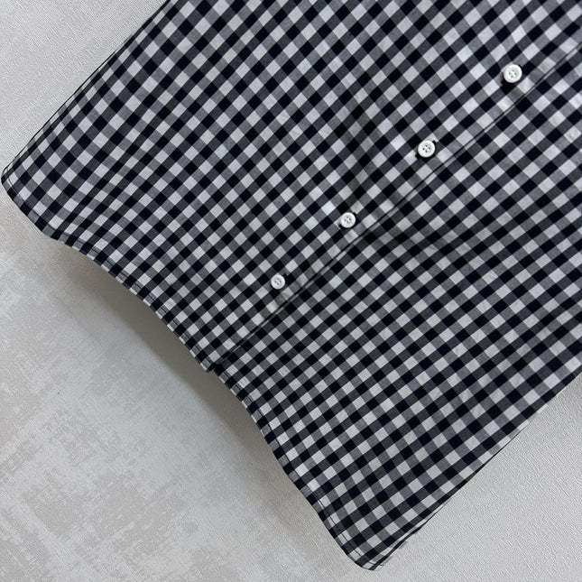 MIU 25S SHORT SLEEVE PLAID SHIRT 264708