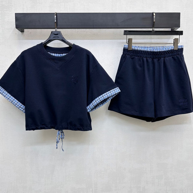 MIU 25S PLAID SET IN COTTON 264589