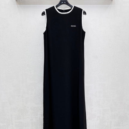 MIU 25S  LONG VEST DRESS IN ACETATE 264519