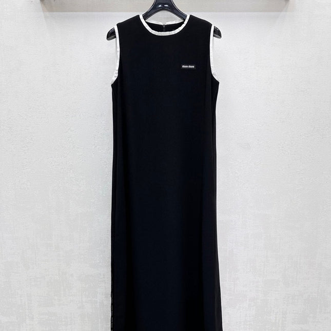 MIU 25S  LONG VEST DRESS IN ACETATE 264519