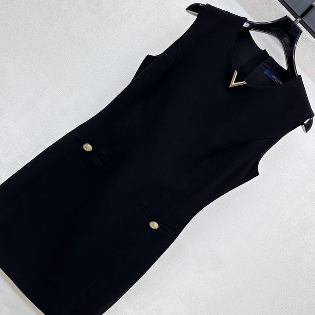 LV 25S ZIPPER VEST DRESS IN ACETATE 264529