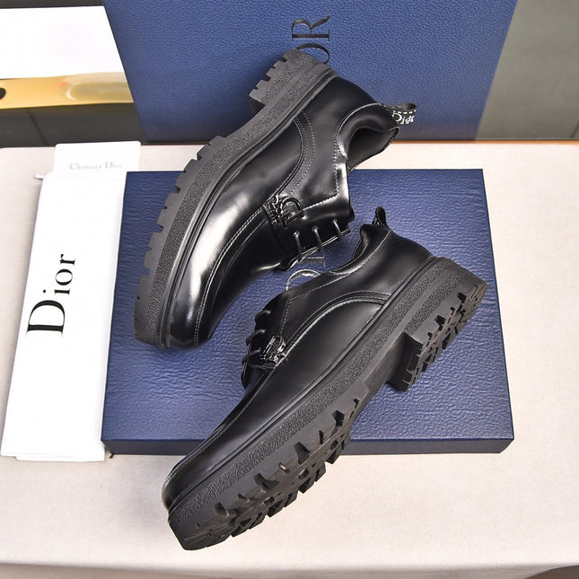 CD EXPLORER LACE-UP LOAFER BLACK CALFSKIN