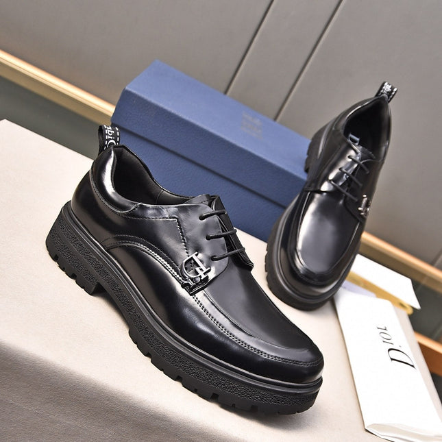CD EXPLORER LACE-UP LOAFER BLACK CALFSKIN