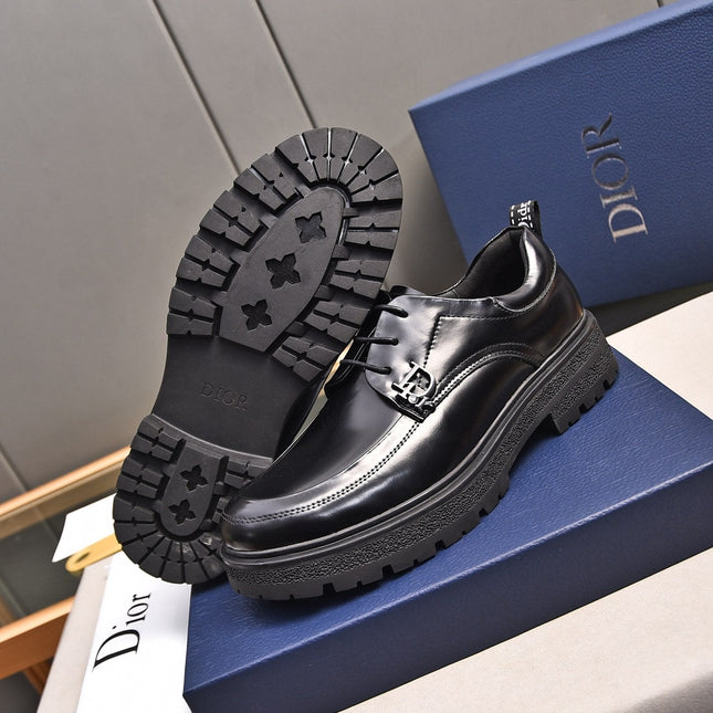 CD EXPLORER LACE-UP LOAFER BLACK CALFSKIN