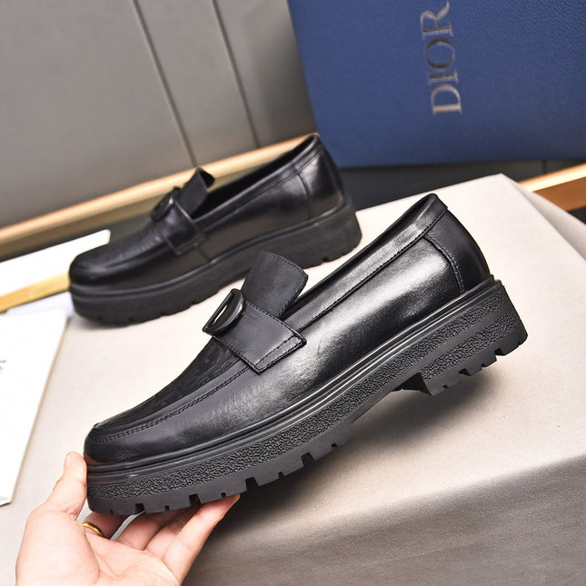 CD SYMBOL EXPLORER LOAFER BLACK MONOGRAM CALFSKIN