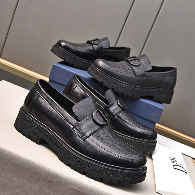 CD SYMBOL EXPLORER LOAFER BLACK MONOGRAM CALFSKIN