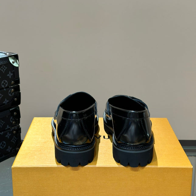 LV MAJOR LOAFER IN BLACK DAMIER CALFSKIN