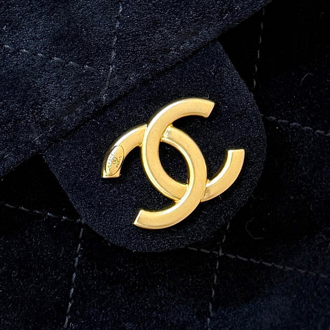 CC 25 HANDBAG 40 IN BLACK SUEDE GOLD HARDWARE
