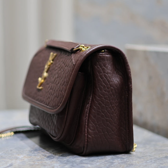JAMIE POCHON 38 IN ARMY GREEN LAMBSKIN GOLD HARDWARE