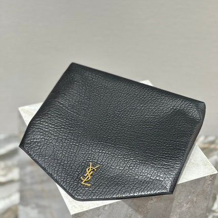 ENVELOPE CLUTCH 29 IN BLACK LAMBSKIN COPPER LOGO